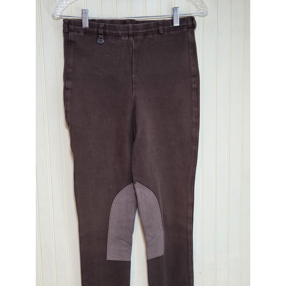 On Course Breeches Womens 30 Brown Knee Patch‎ Equestrian Riding Pants